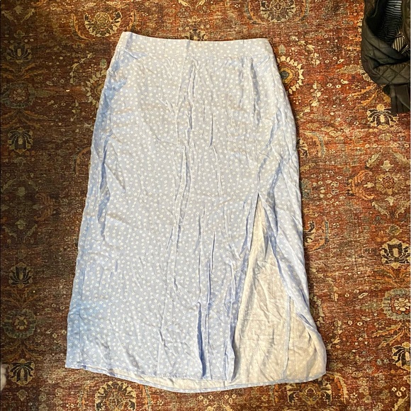 Pacsun Midi Blue Floral Skirt Size M - Picture 4 of 5